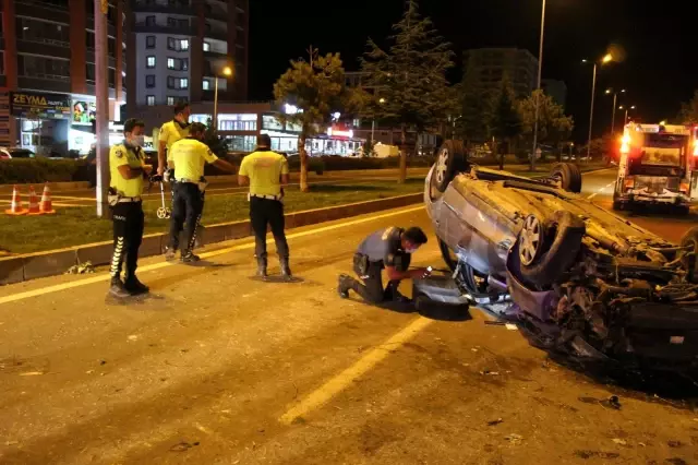 Nevşehir'de otomobil ağaçlara çarpan otomobil takla attı