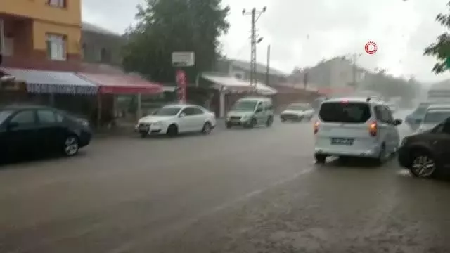 Yaylada dolu ve sağanak etkili oldu