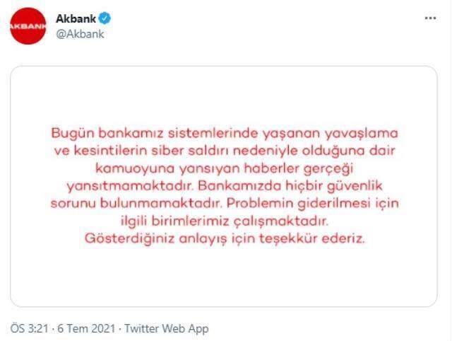 Akbank mobil çöktü mü? Akbank mobil çöktü mü? Akbank sorun çözüldü mü?
