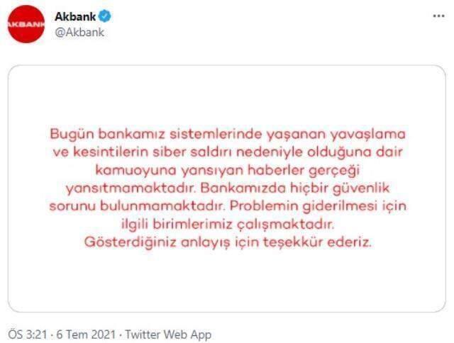Akbank neden çalışmıyor, sorun ne, neden açılmıyor? Akbank teknik sorun mu var, sistemsel sorun mu var? Kesintiler neyden kaynaklı? Akbank neden çalışmıyor, sorun ne, neden açılmıyor? Akbank teknik sorun mu var, sistemsel sorun mu var? Kesintiler neyden kaynaklı?