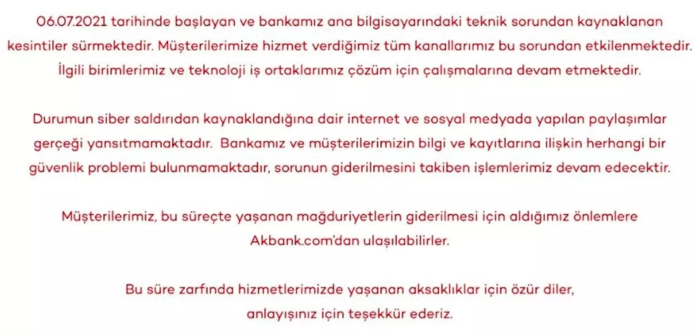 akbank ta ana bilgisayarlar coktu kullanicilar hesaplarina 36 saattir ulasamiyor haberler
