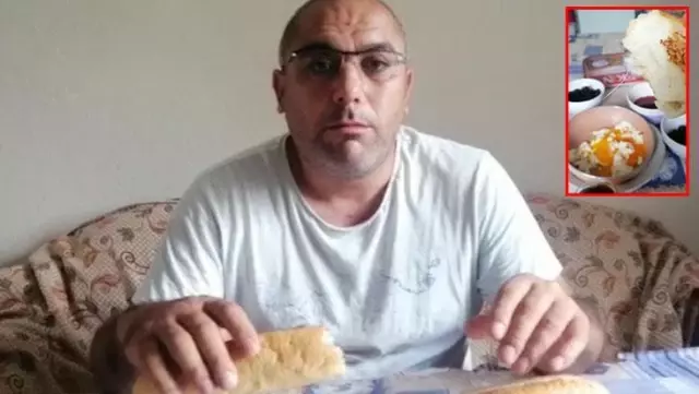 Sabah kahvaltıya oturan vatandaşın ikiye böldüğü ekmeğin içinden koca ip çıktı Sabah kahvaltıya oturan vatandaşın ikiye böldüğü ekmeğin içinden koca ip çıktı