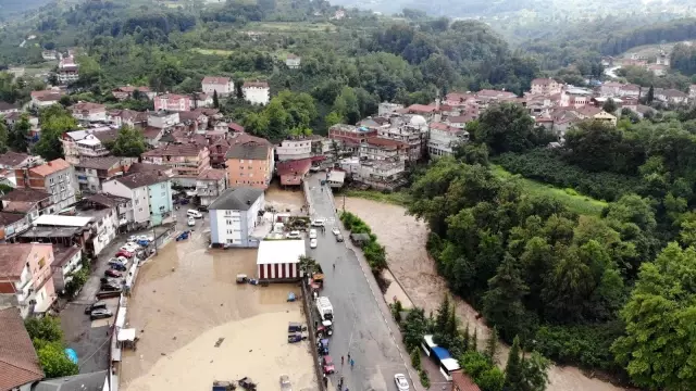 Son dakika... Zonguldak'taki sel felaketi havadan görüntülendi
