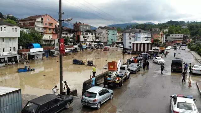 Son dakika... Zonguldak'taki sel felaketi havadan görüntülendi