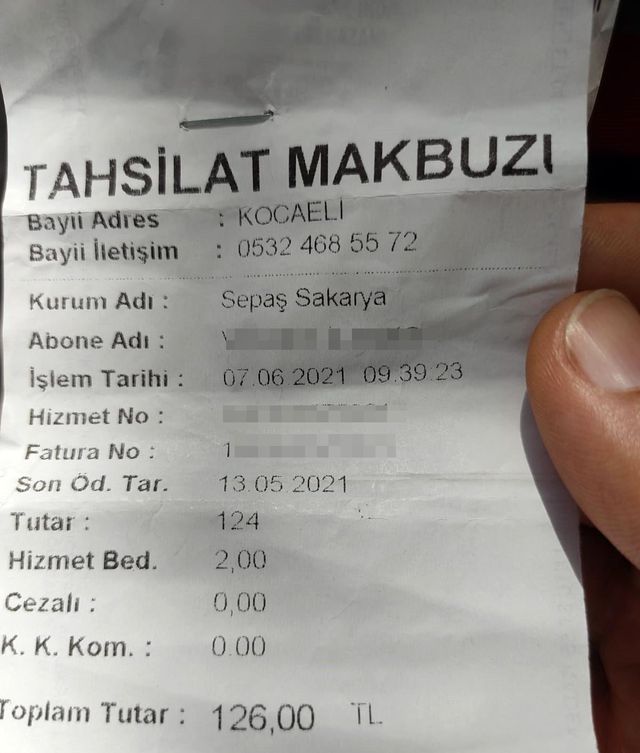 fatura odeme noktasinda sahte makbuz verip 7 14256574 o