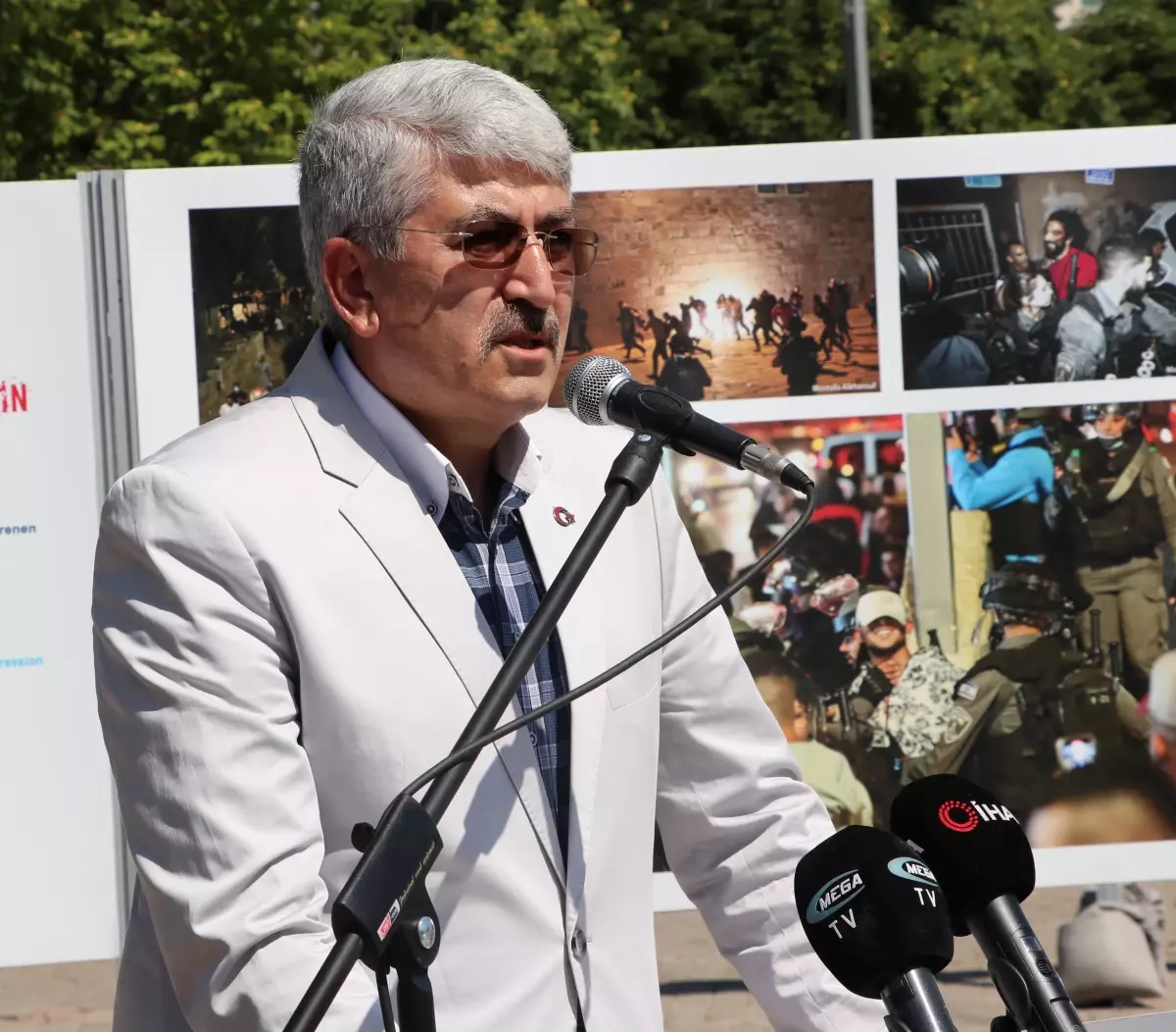 Medya-İş Gaziantep'te AA'nın fotoğraflarından oluşan 'Direnen Filistin' konulu sergi açtı