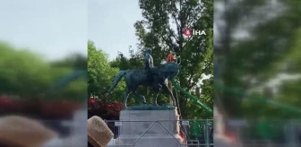 ABD'de ırkçılık karşıtı gösterilerin hedefi olan generallerin heykelleri kaldırıldı