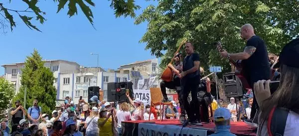 EDİRNE'DE 'SAROS'UMA DOKUNMA' MİTİNGİ
