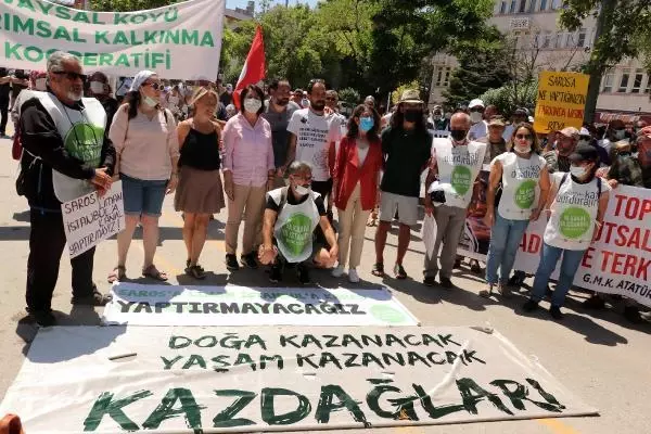 EDİRNE'DE 'SAROS'UMA DOKUNMA' MİTİNGİ