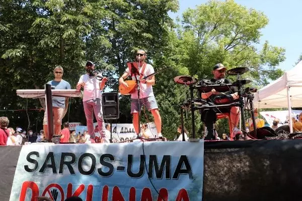 EDİRNE'DE 'SAROS'UMA DOKUNMA' MİTİNGİ