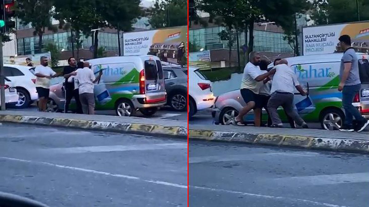 Yön verme tartışmasına girdikleri sürücünün aracına kazma ile saldırdılar! Camını ve aynasını kırdılar
