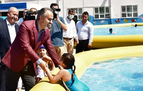 Son dakika haber... Bursa'da Neşeli havuzlar, mutlu çocuklar projesi okullarda uygulanıyor