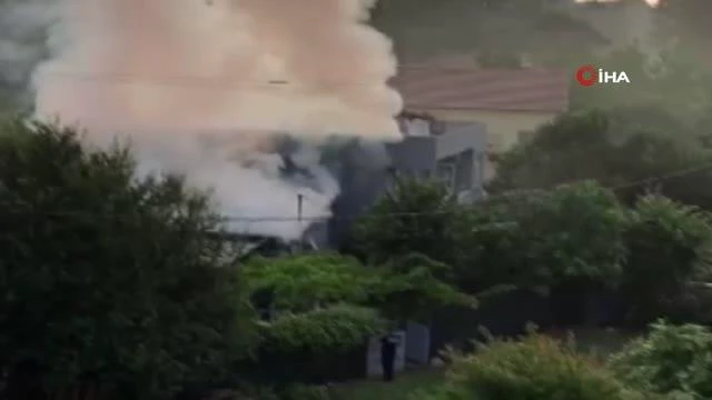 Beykoz'da tek katlı evde korkutan yangın