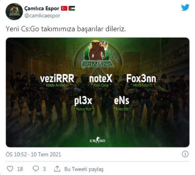 Çamlıca Espor CS: GO kadrosunu duyurdu!