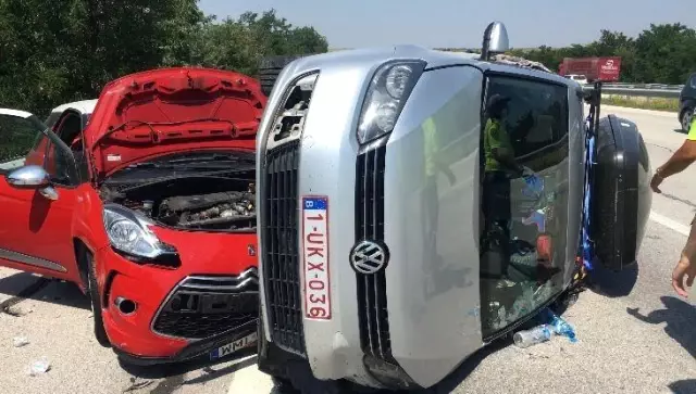 Son dakika! Memleketlerine giden gurbetçiler kaza yaptı: 1 yaralı