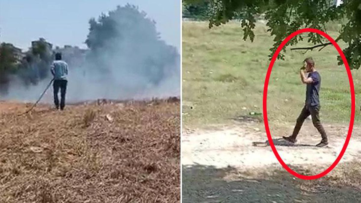 Pişkinliğin bu kadarı! Ormanı yakıp, elini kolunu sallaya sallaya bölgeden ayrıldı