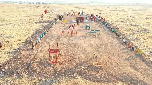 HARRANLI ÇOCUKLARIN YENİ YARIŞ PARKURU HEYECANI