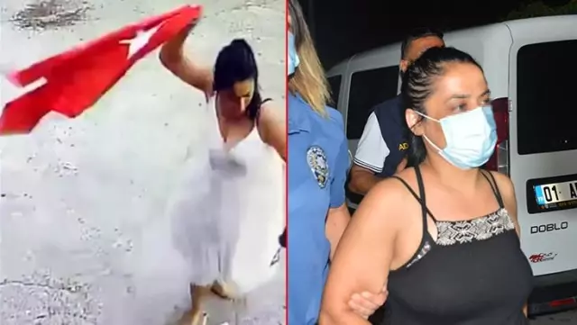 Türk bayrağını söküp çöp kovasına atan kadın: Çok neşeliydim o yüzden yaptım Türk bayrağını söküp çöp kovasına atan kadın: Çok neşeliydim o yüzden yaptım