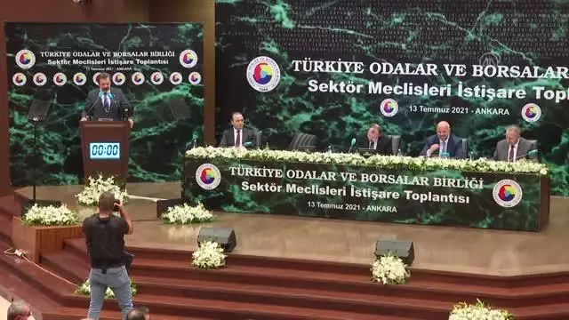 TOBB Başkanı Hisarcıklıoğlu, Türkiye Sektör Meclisleri İstişare Toplantısı'nda konuştu