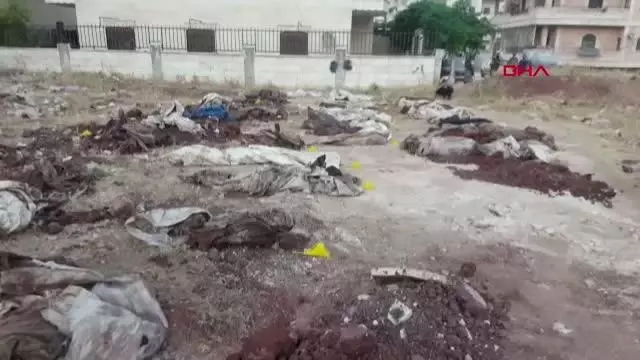 AFRİN'DE PKK YPG PYD'NİN KATLETTİĞİ KİŞİLERE AİT TOPLU MEZAR ORTAYA ÇIKTI