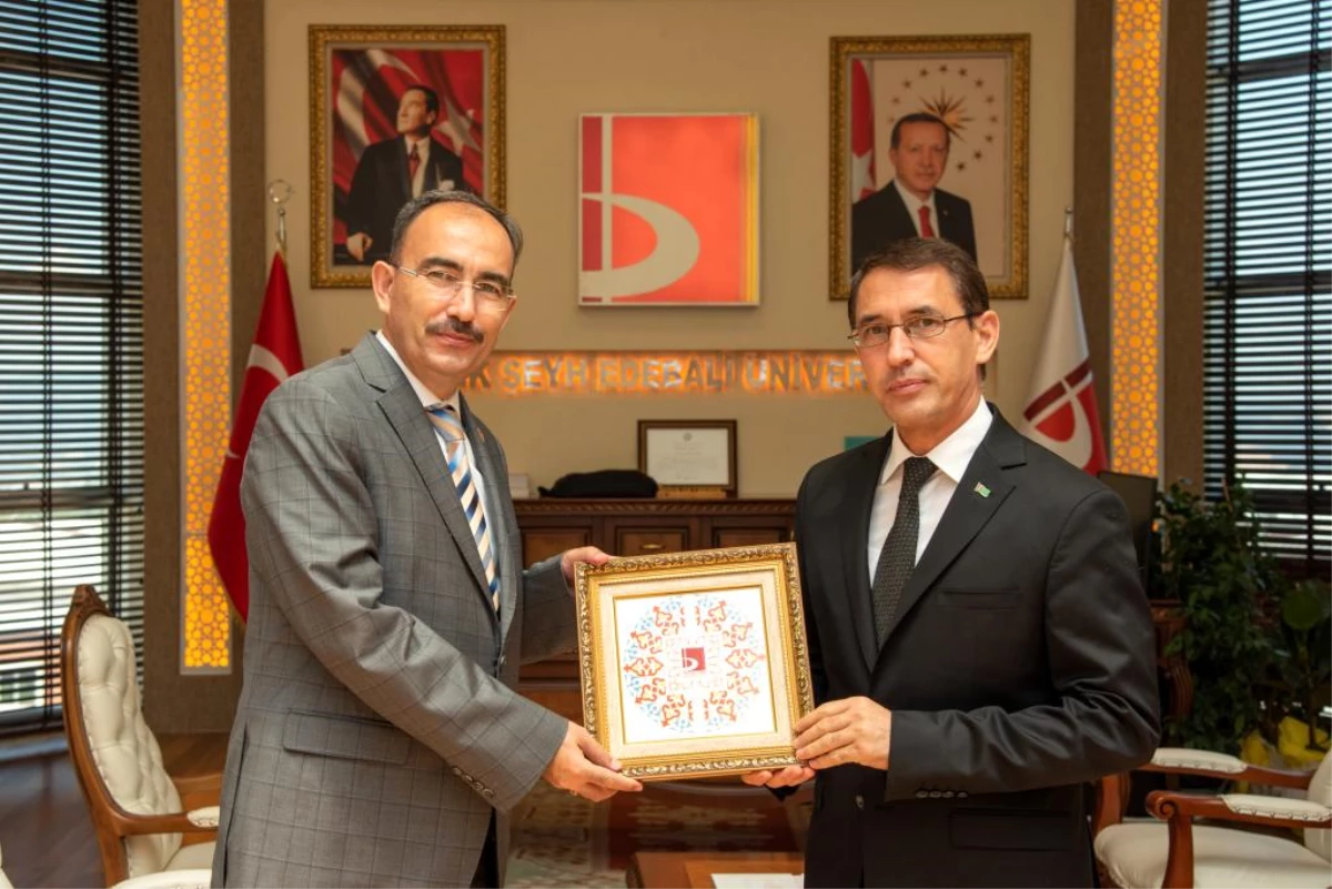Ankara Büyükelçisi İşankuli Amanlıyev'den Rektör Beydemir'e ziyaret