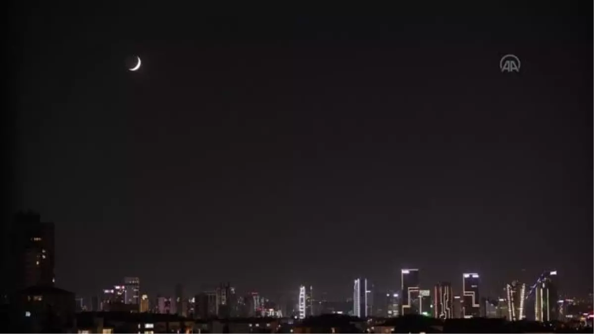 Çankaya'da hilalin batışı timelapse yöntemiyle görüntülendi