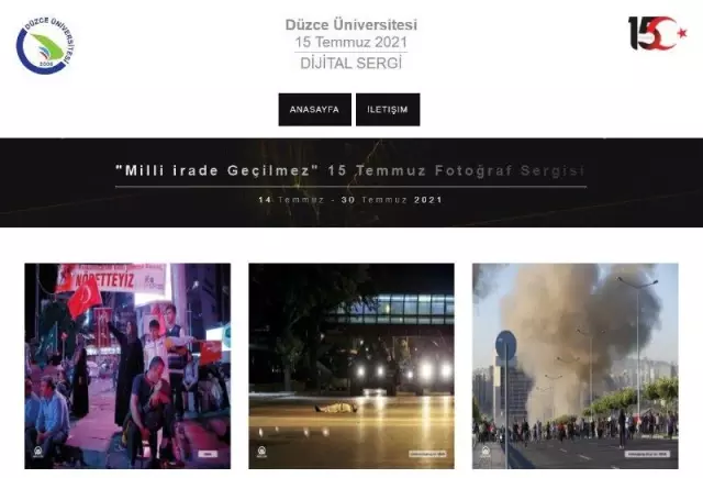 Düzce Üniversitesinde AA fotoğrafları ile dijital 15 temmuz sergisi düzenlendi
