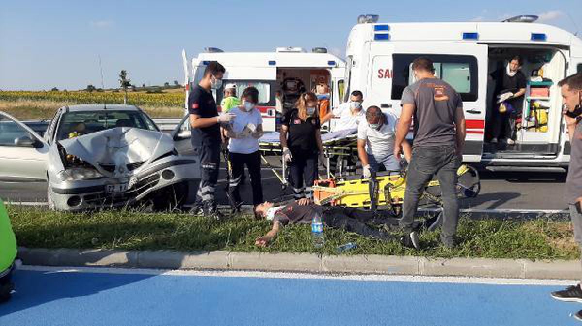 Son dakika: KAZADA YARALANIP YERDE YATAN KURYE, SAĞLIĞINI UNUTUP ARKADAŞINA TESLİMAT BİLGİLERİNİ VERDİ