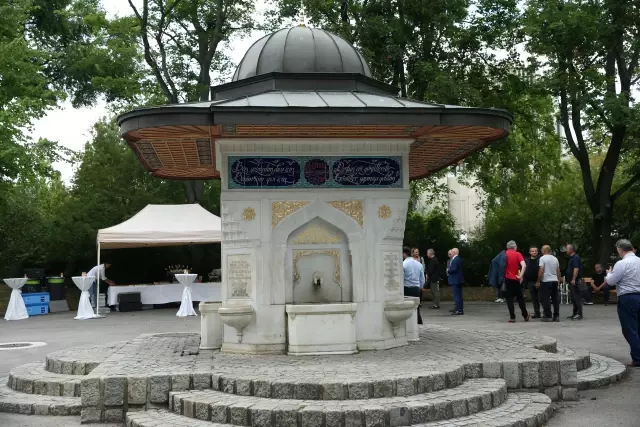 Viyana'da tadilatı tamamlanan Yunus Emre Çeşmesi yeniden hizmete açıldı