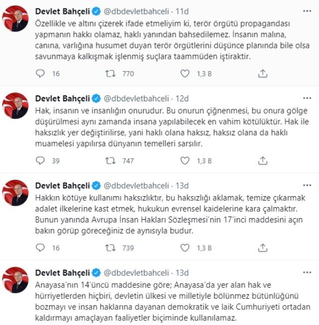 Son Dakika! MHP lideri Bahçeli'den AYM'nin HDP'li Gergerlioğlu kararına sert tepki: Hak ihlali kararı terörizme destektir