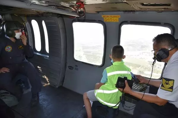 8 yaşındaki Ali'nin helikoptere binme hayali gerçek oldu