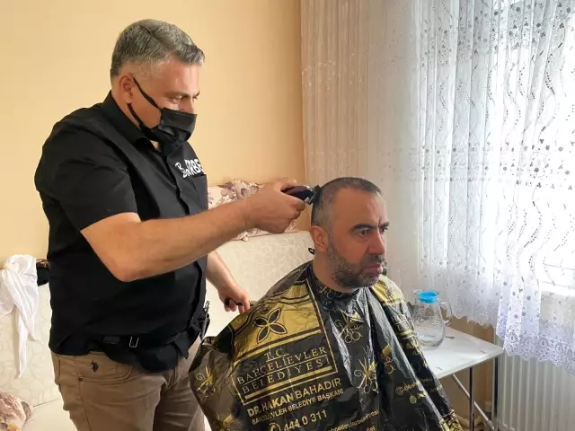 Bahberber'den evde, yaşlı ve engellilere bayram tıraşı