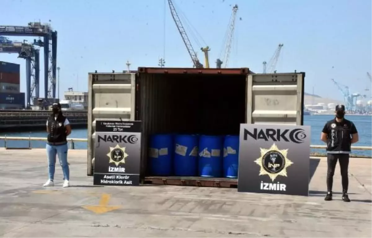 İZMİR'DE UYUŞTURUCU YAPIMINDA KULLANILAN 26 TON MALZEME ELE GEÇİRİLDİ-TAMAMI