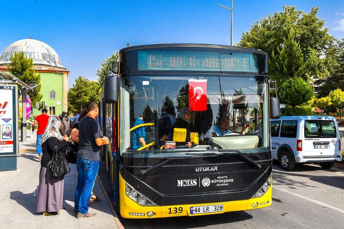 Malatya'da belediye otobüsleri bayramın 1'inci ve 2'inci günü ücretsiz