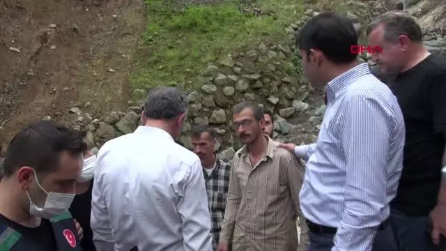 Çevre ve Şehircilik Bakanı Kurum, Rize'de afet bölgesinde incelemelerde bulundu Açıklaması