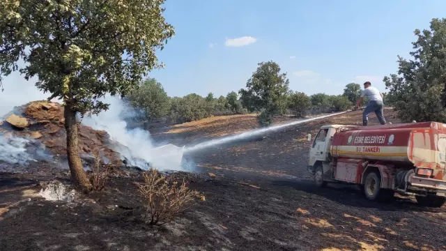 Son dakika haberi: Uşak'taki yangında 400 dönüm tarım arazisi zarar gördü