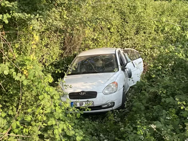 Anadolu Otoyolu'nda devrilen otomobildeki 3 kişi yaralandı
