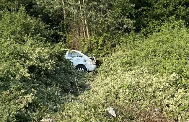 Anadolu Otoyolu'nda devrilen otomobildeki 3 kişi yaralandı