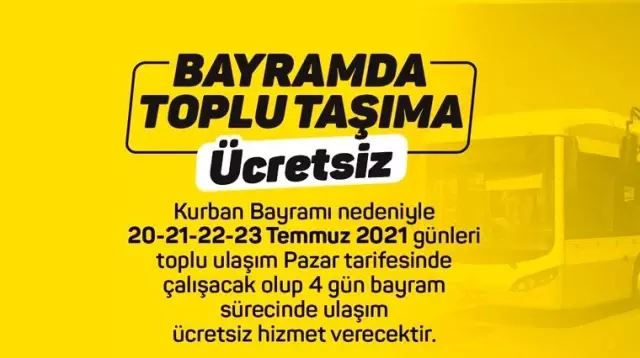 Konya'da bayramda toplu ulaşım ücretsiz Konya'da bayramda toplu ulaşım ücretsiz
