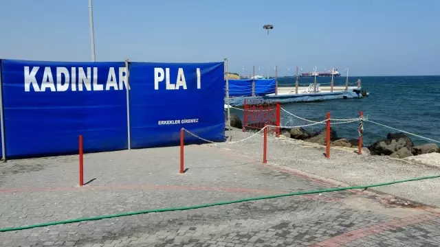 Bu plaja erkekler giremiyor