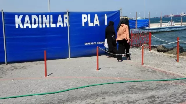 Bu plaja erkekler giremiyor