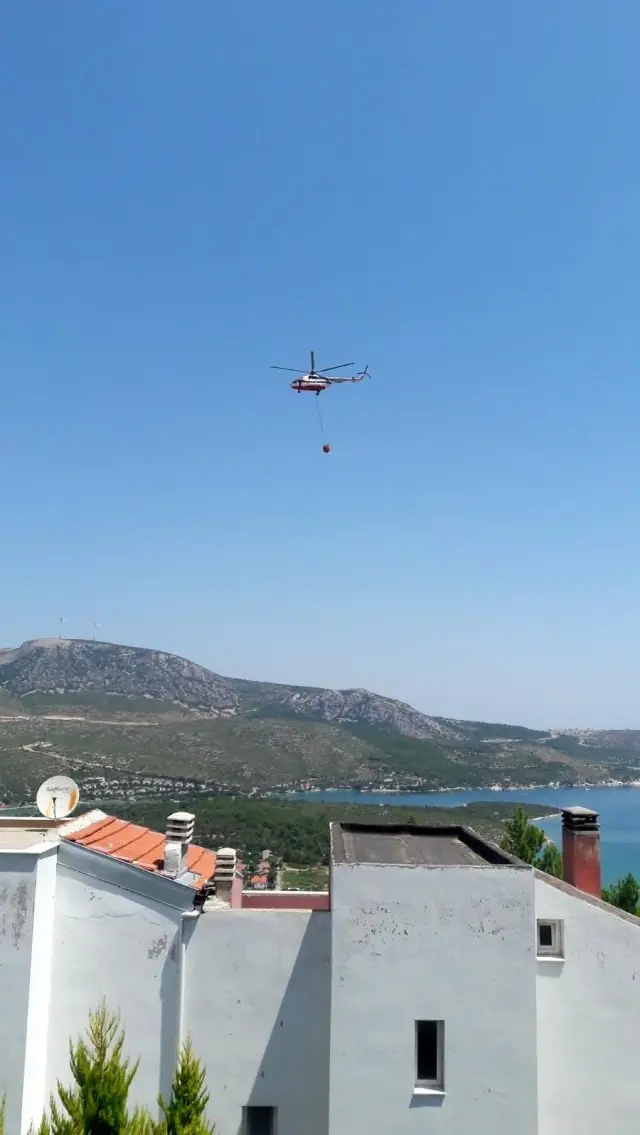 İzmir'de makilik alanda çıkan orman yangını kontrol altında
