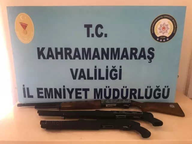 Son dakika haberi... Kahramanmaraş'ta polis denetimlerinde 12 silah ele geçirildi