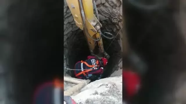 Kuyuya düşen inek itfaiye ekiplerince kurtarıldı