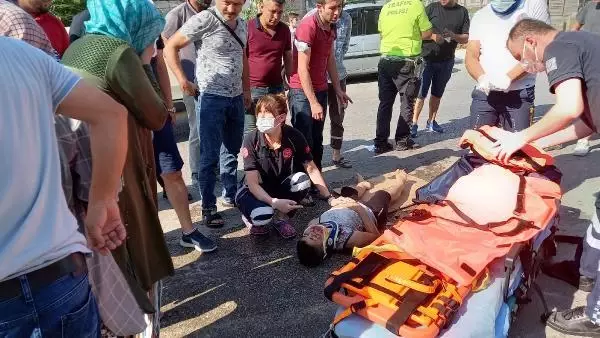 MOTOSİKLETİN ÇARPTIĞI ÇOCUK YARALANDI