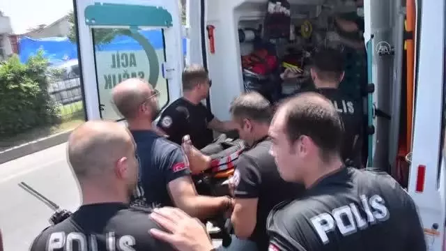 Otomobille çarpışan motosikletteki 2 yunus polisi yaralandı