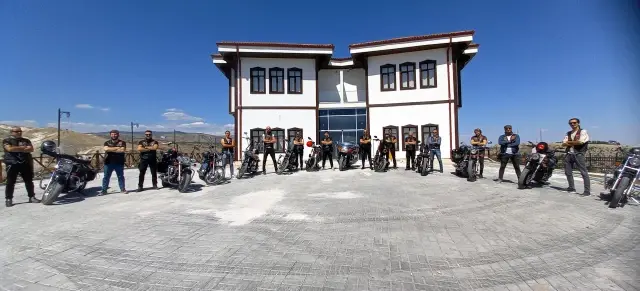 Power Riders Motosiklet Kulübü üyeleri Beypazarı'nda