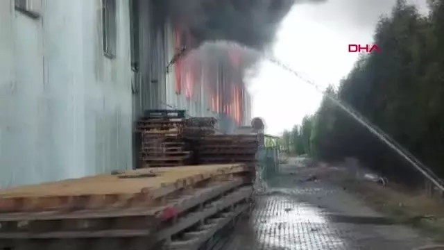 TEKİRDAĞ'DA, GERİ DÖNÜŞÜM FABRİKASINDA YANGIN TEKİRDAĞ'DA, GERİ DÖNÜŞÜM FABRİKASINDA YANGIN
