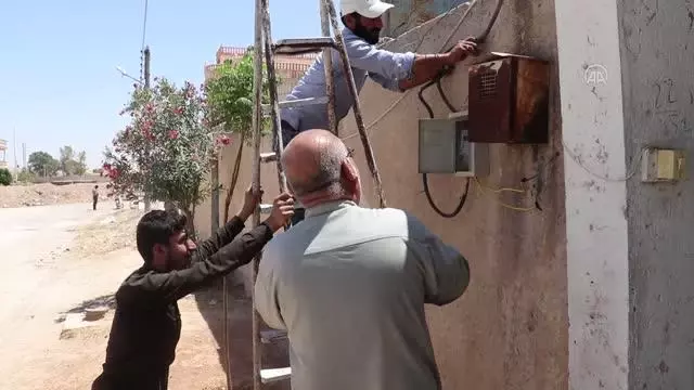 TEL ABYAD - Kurban Bayramı öncesi elektriğe kavuşan bölge halkı çifte mutluluk yaşıyor