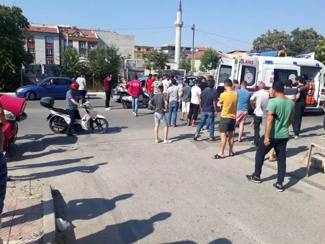 Yolun karşısına geçmek isteyen çocuğa motosiklet çarptı